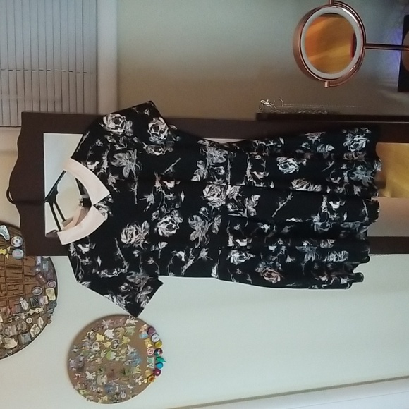 Forever 21 Floral Collared Dress - Picture 1 of 2